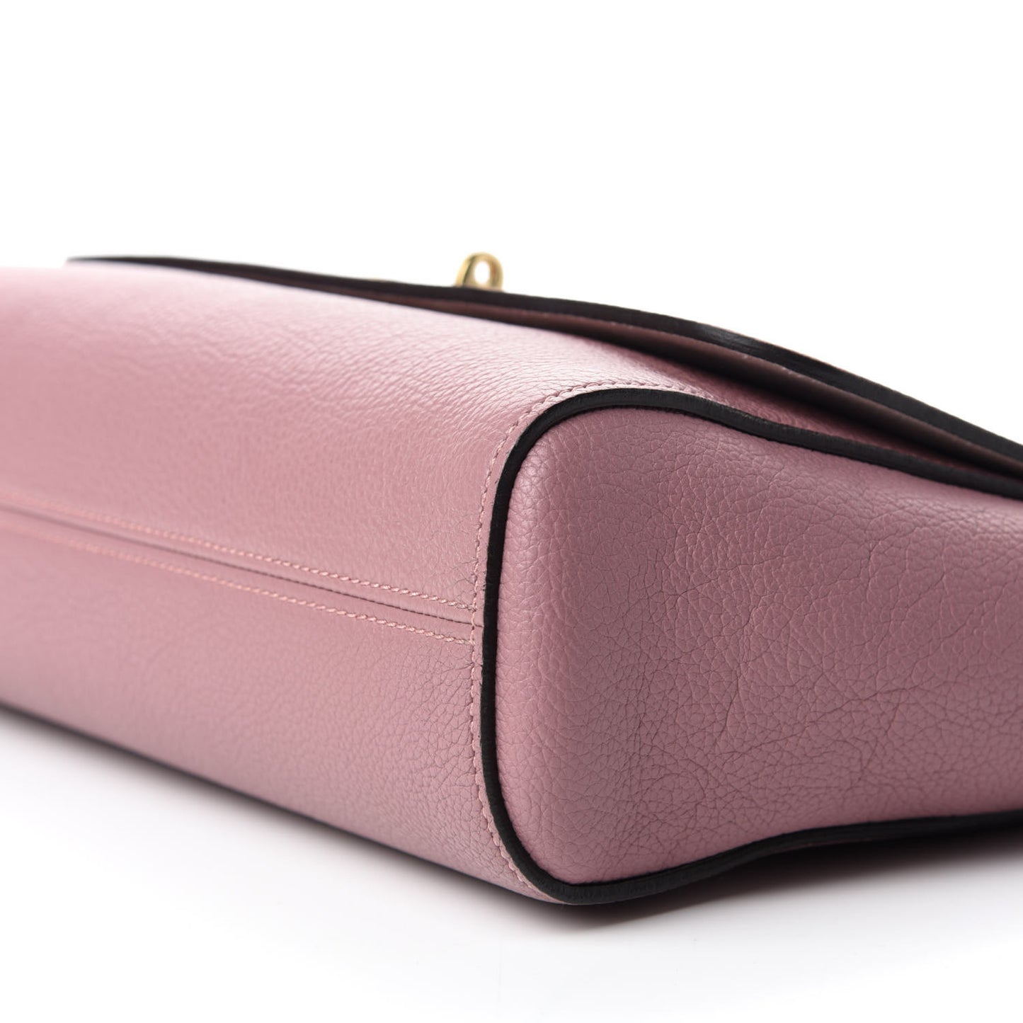 Calfskin Goat Medium Lily Flap Dark Blush