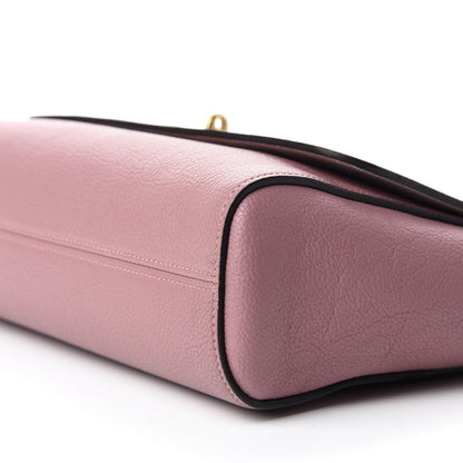 Mulberry Calfskin Goat Medium Lily Flap Dark Blush 7 of 14