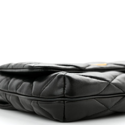 Saint Laurent Lambskin Quilted Le 57 Diamond Shoulder Bag Black 9 of 12