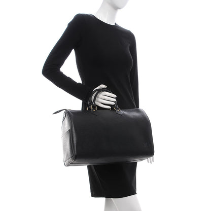 Louis Vuitton Epi Speedy 35 Black 2 of 8