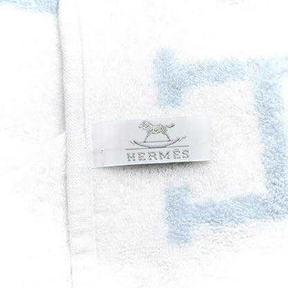 Hermes Cotton Avalon Baby Bath Towel Bleu Glacier 3 of 3