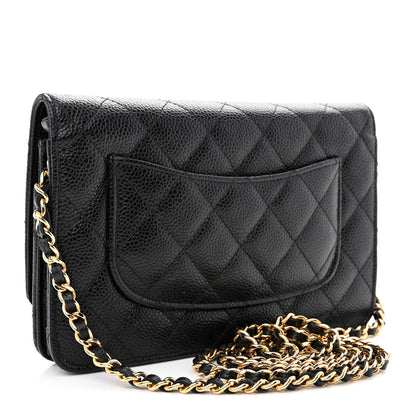 Chanel Caviar Quilted Wallet On Chain WOC Black 3 of 12
