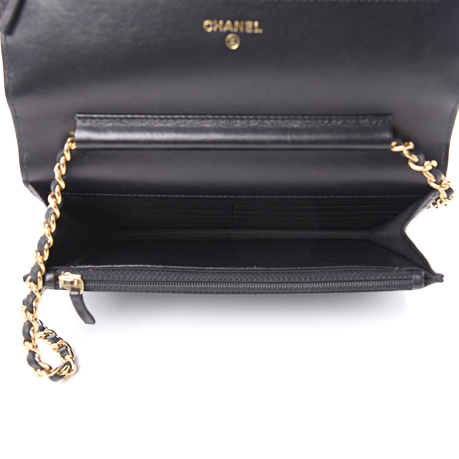 Chanel Lambskin Quilted Egyptian Amulet Wallet On Chain WOC Black 5 of 13