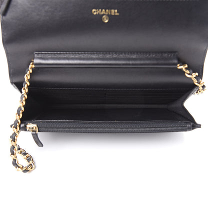 Chanel Lambskin Quilted Egyptian Amulet Wallet On Chain WOC Black 5 of 13