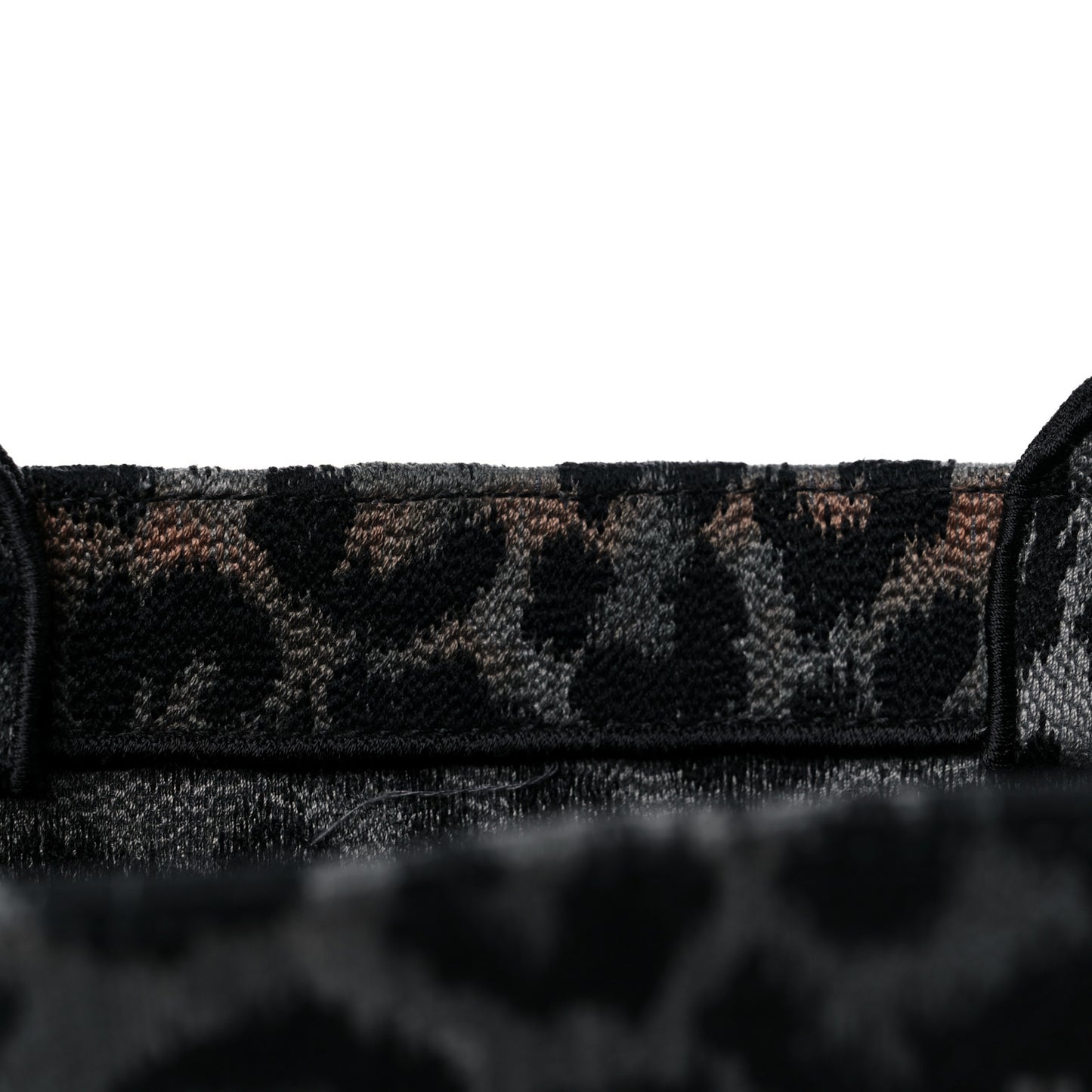 Canvas Mizza Embroidered Large Leopard Book Tote Grey