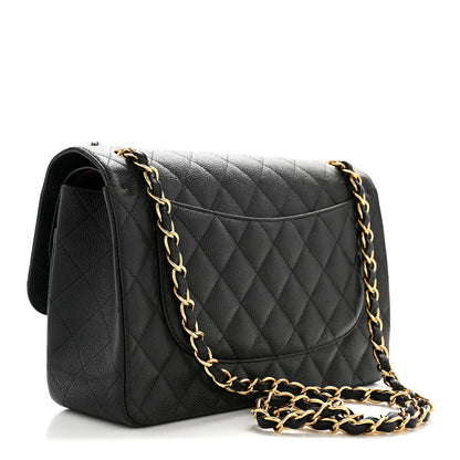 Chanel Caviar Quilted Jumbo Double Flap Black 3 of 15