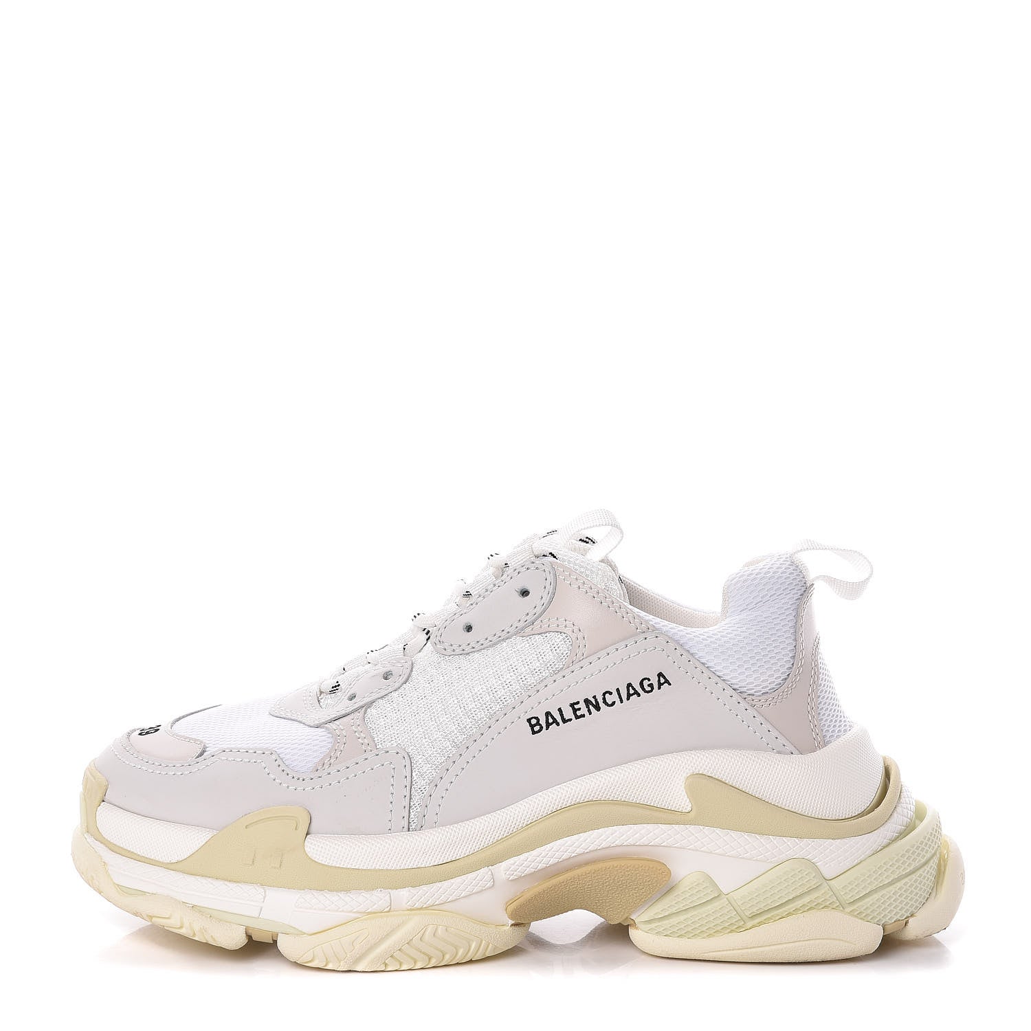Balenciaga Fabric Mesh Mens Triple S Sneakers 39 White 1 of 24