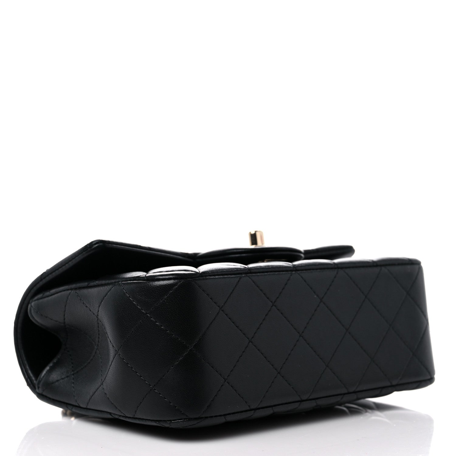Chanel Lambskin Quilted Mini Top Handle Rectangular Flap Black 4 of 10