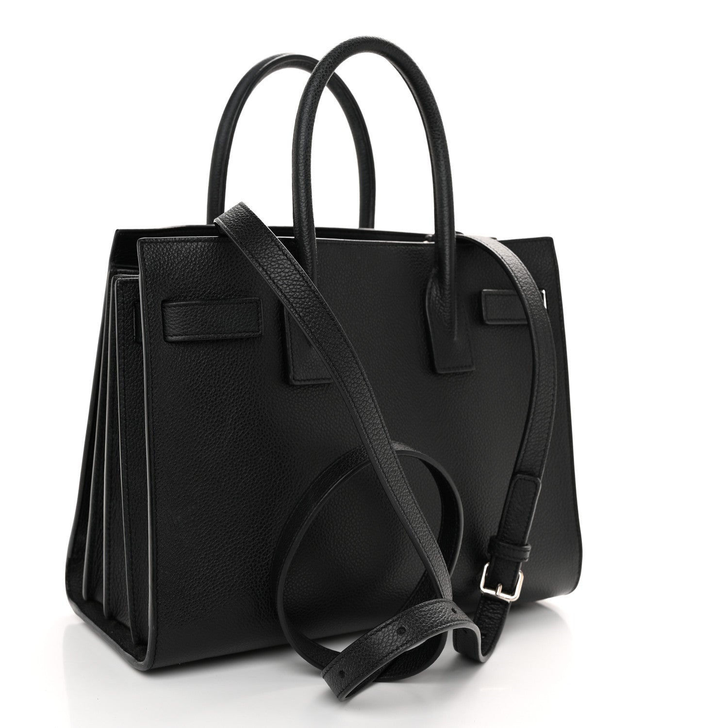 Saint Laurent Grained Calfskin Baby Sac De Jour Black 3 of 11