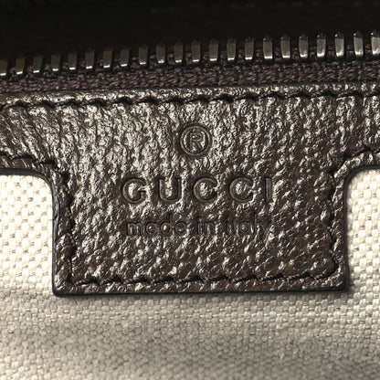 Gucci GG Supreme Monogram Textured Dollar Calfskin Web Large Savoy Duffle Bag Beige Ebony 5 of 11