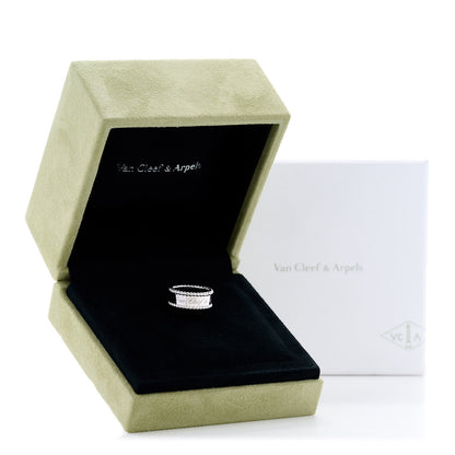 Van Cleef & Arpels 18K White Gold Perlee Signature Ring 47 4.25 6 of 6