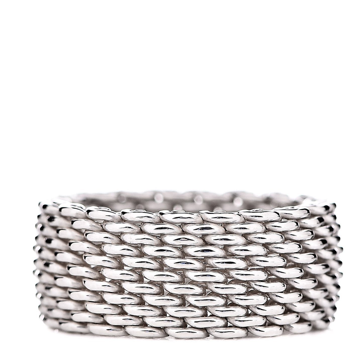 Sterling Silver Mesh Somerset Ring 56 7.5