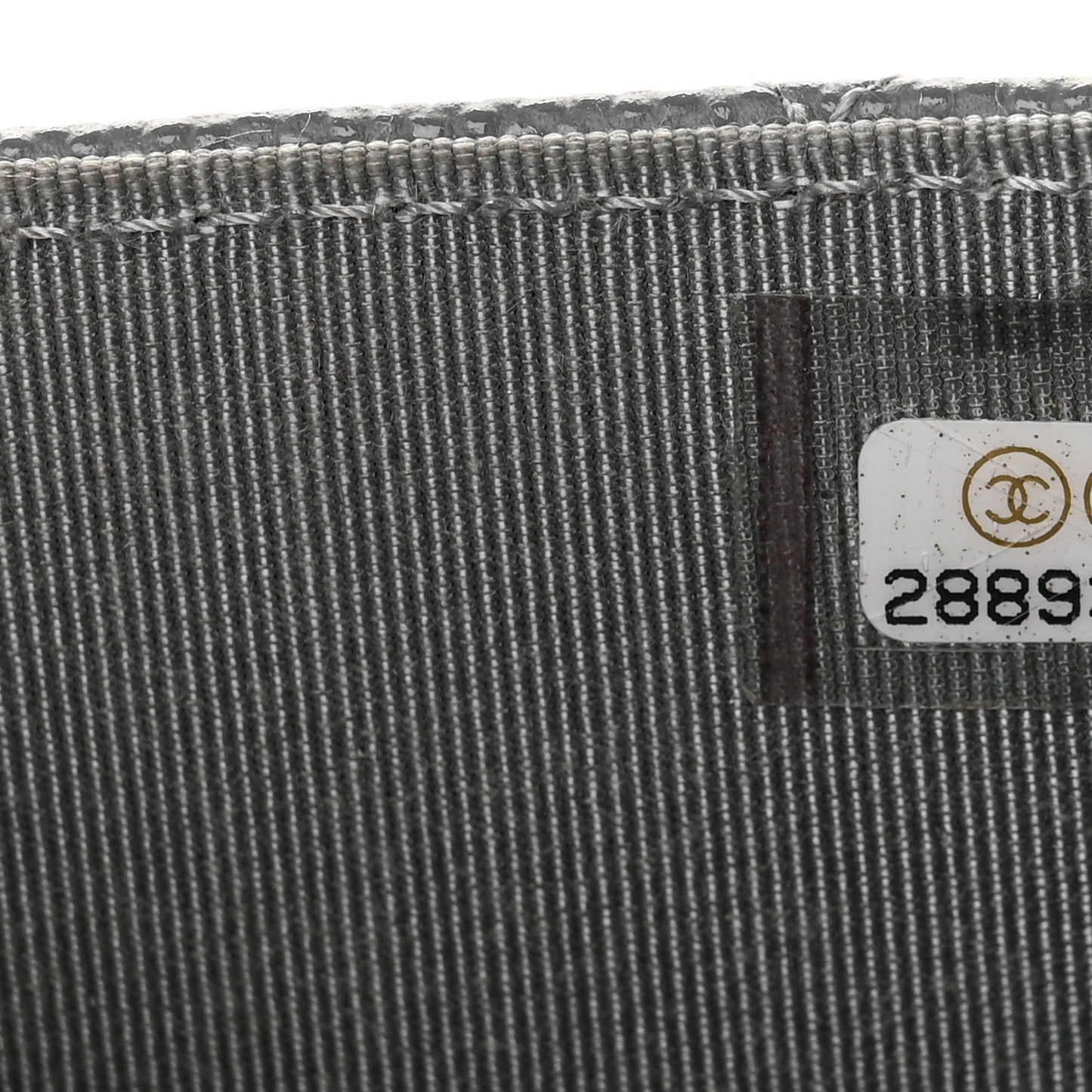 Caviar Quilted Square Wallet On Chain WOC Grey