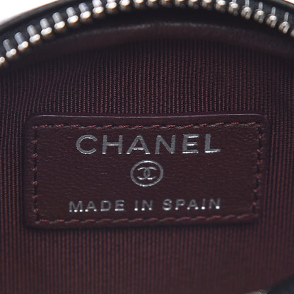 Chanel Lambskin Quilted Zip Around Classic Coin Purse Black 6 of 8