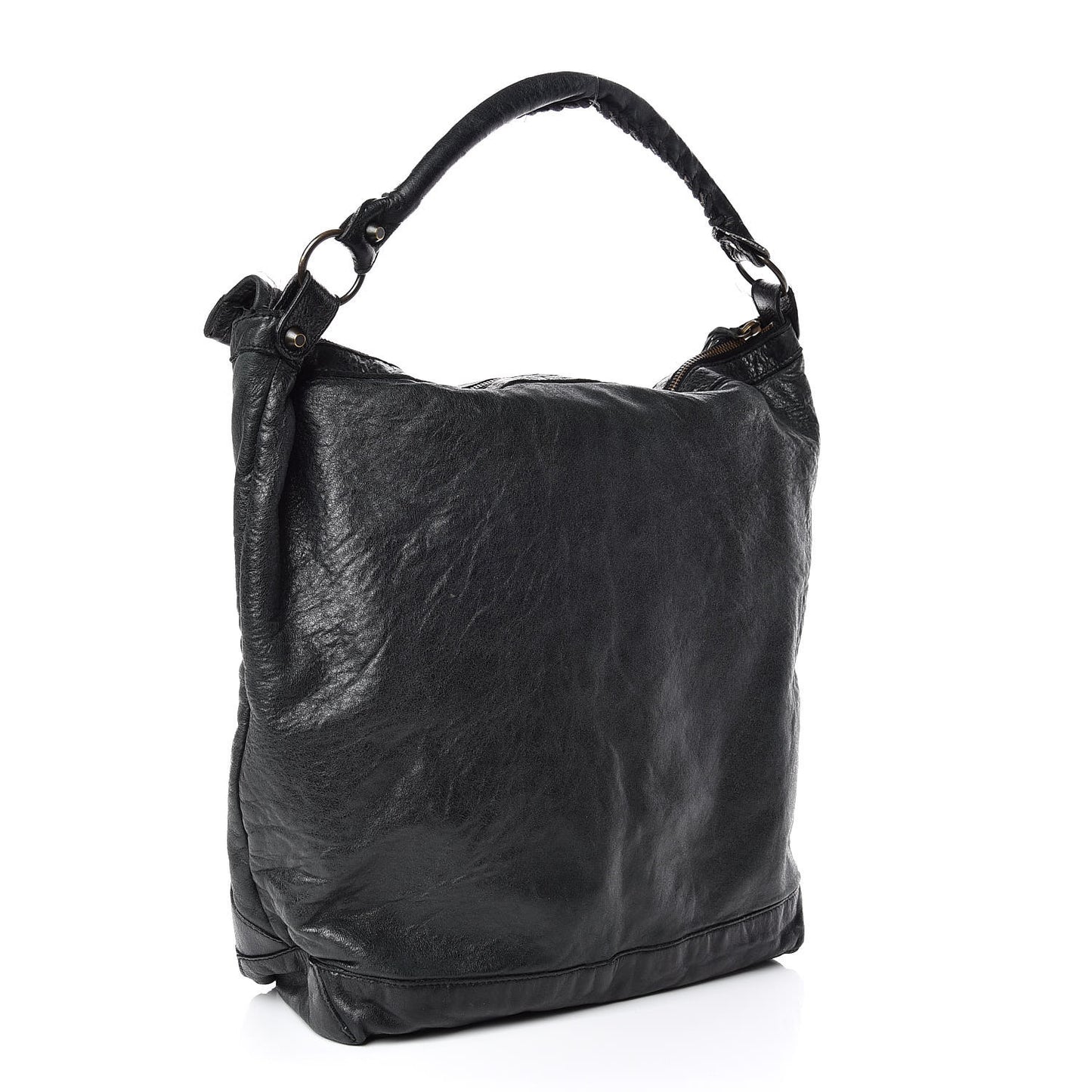 Agneau Classic Hardware Day Hobo Black