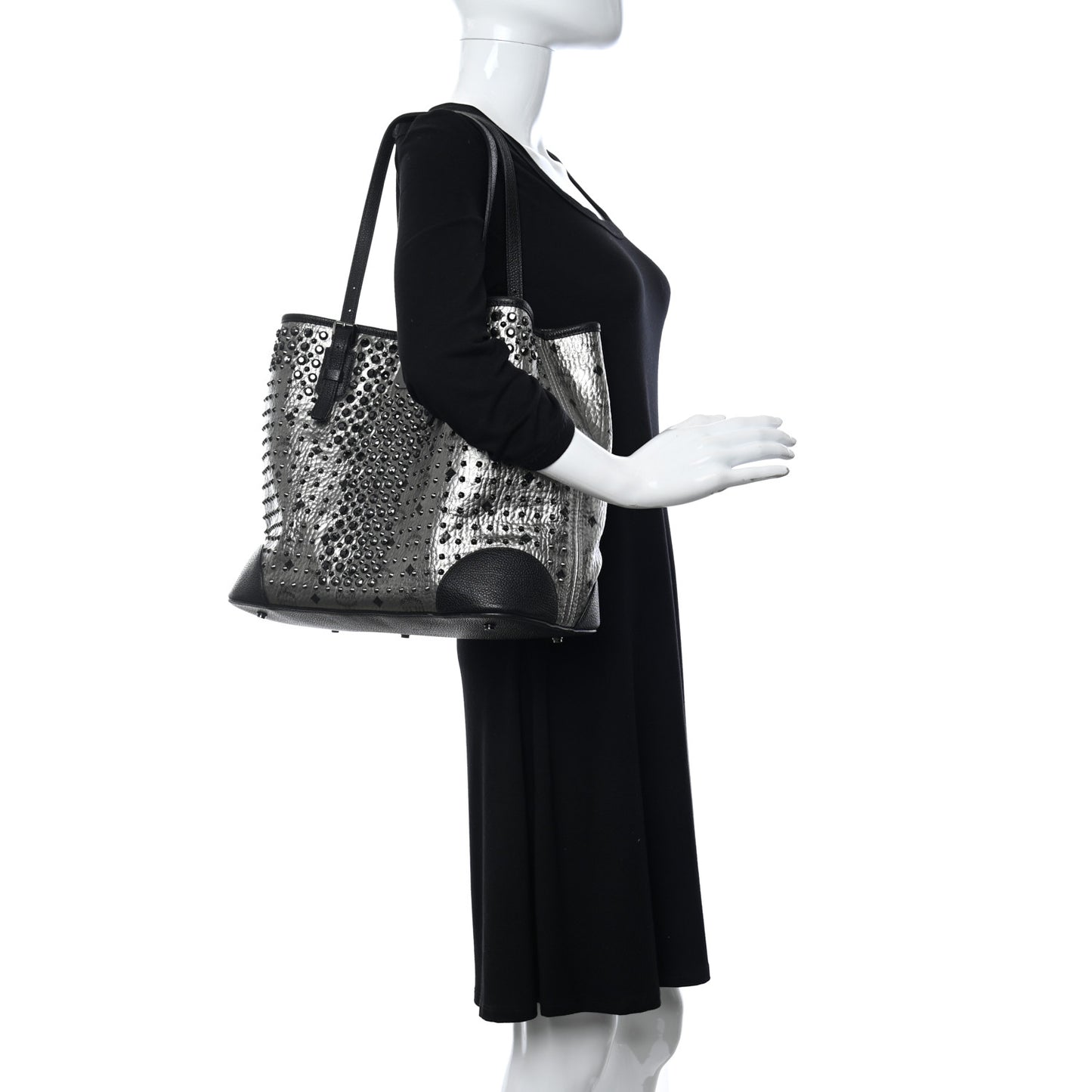 Visetos Swarovski Crystal Shopper Tote Silver