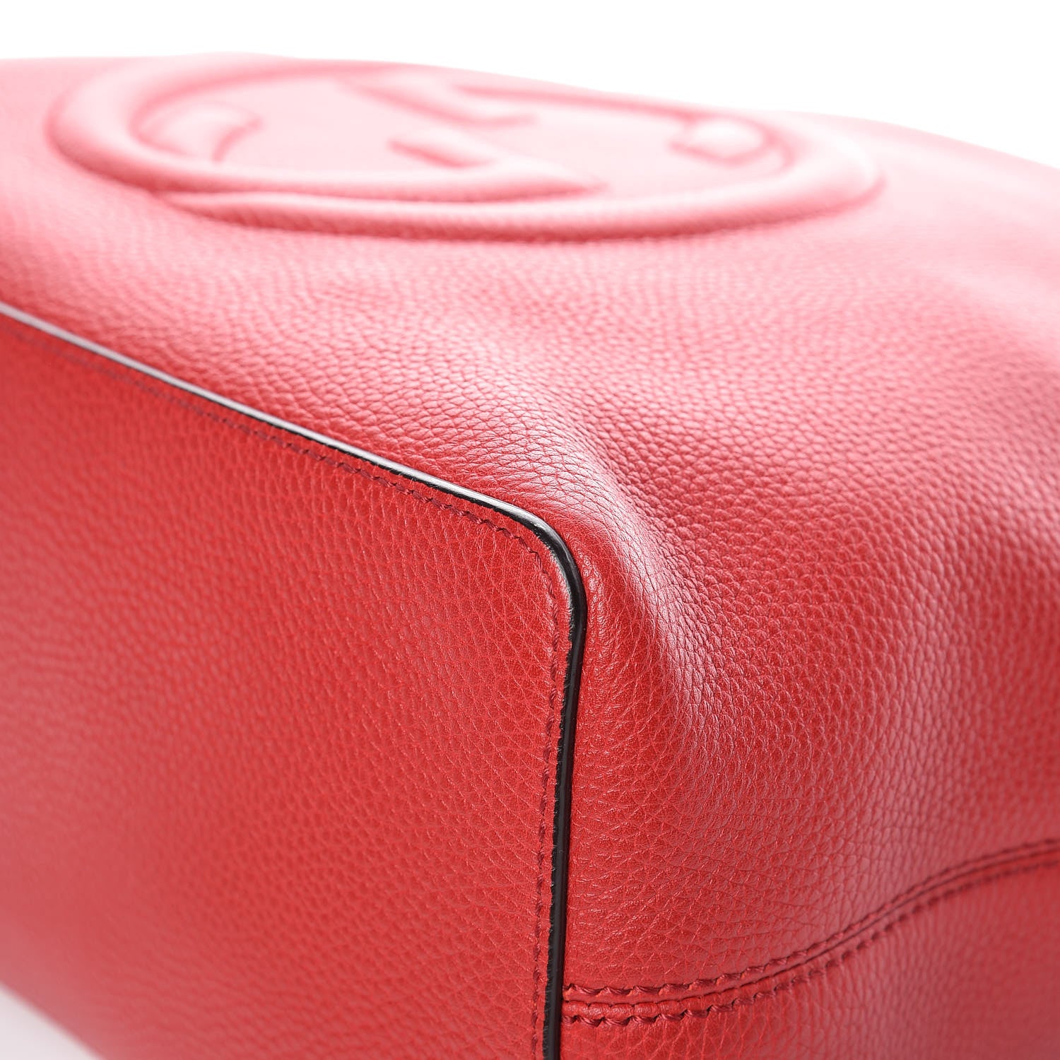 Gucci Pebbled Calfskin Large Soho Hobo Tabasco Red 7 of 12