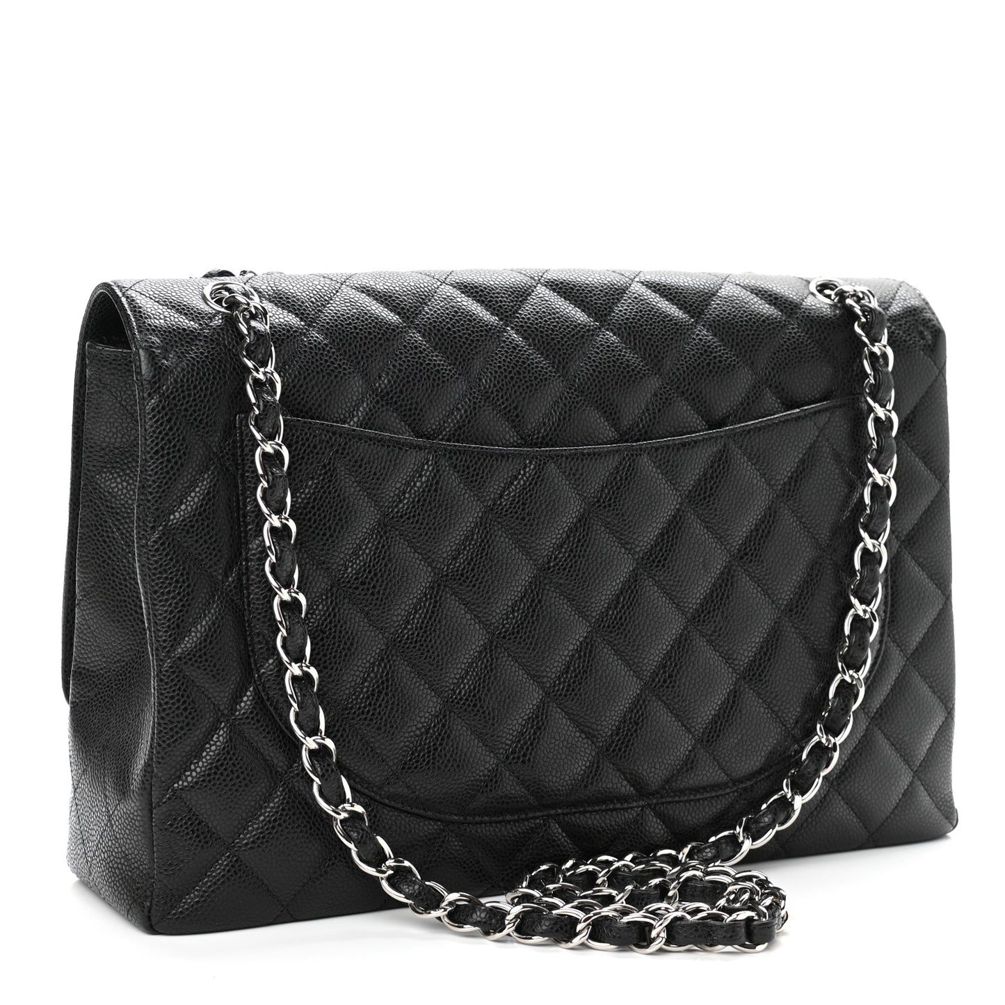 Caviar Quilted Maxi Single Flap Black