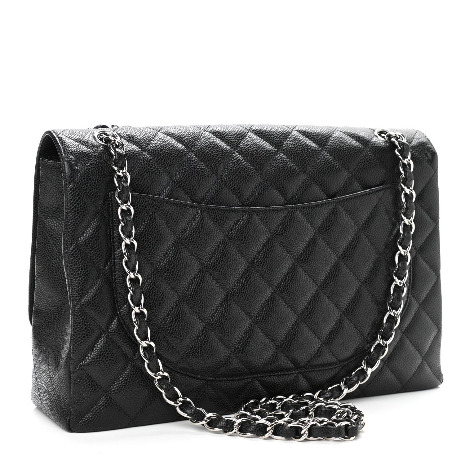 Chanel Caviar Quilted Maxi Single Flap Black 2 of 10