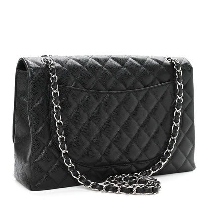 Chanel Caviar Quilted Maxi Single Flap Black 2 of 10