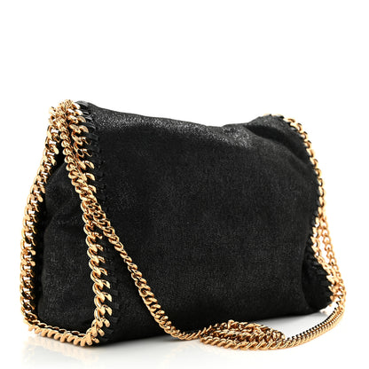 Stella McCartney Shaggy Deer Mini Falabella Fold Over Tote Black 2 of 10