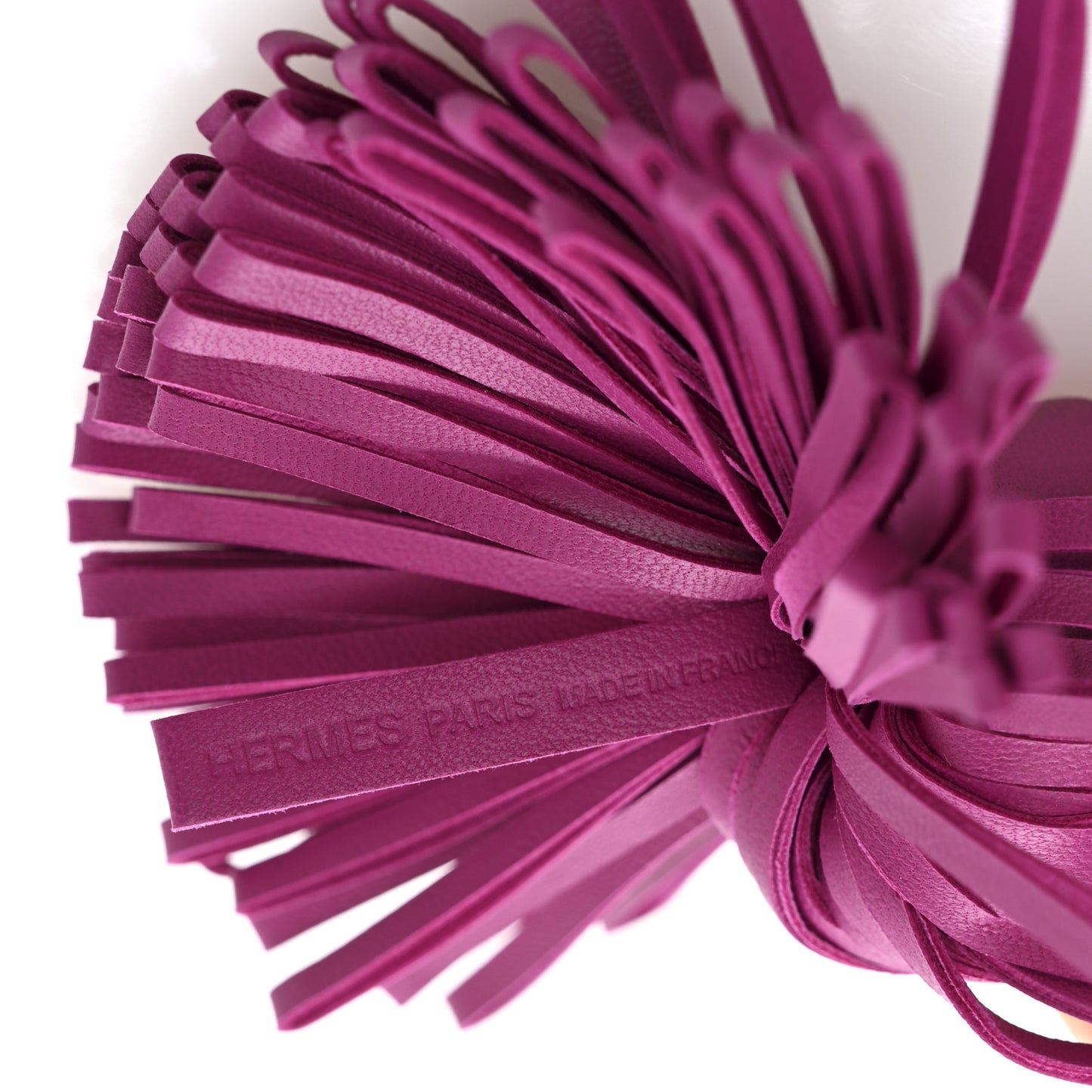 Lambskin Carmen Tassel Key Holder Rose Pourpre