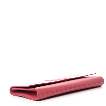 Saint Laurent Calfskin Monogram Large Belle De Jour Clutch Pink 4 of 10