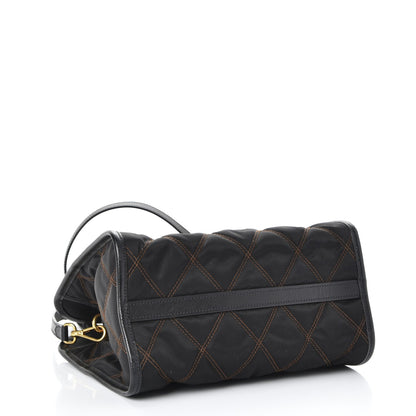 Prada Saffiano Tessuto Nylon Impunturato Quilted Shopper Black 5 of 10