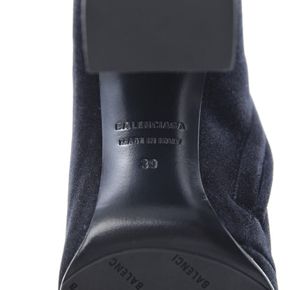 Balenciaga Smooth Velvet Ankle Boots 39 Black 6 of 9