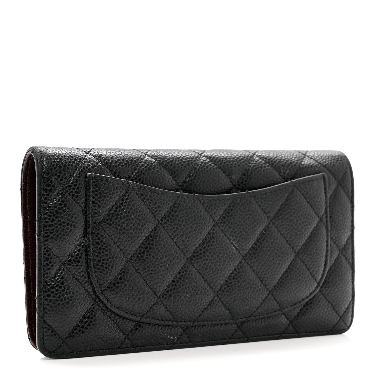 Chanel Caviar Quilted Yen Wallet Black 3 of 10