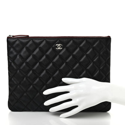 Chanel Caviar Quilted Medium Cosmetic Case Black 2 of 7