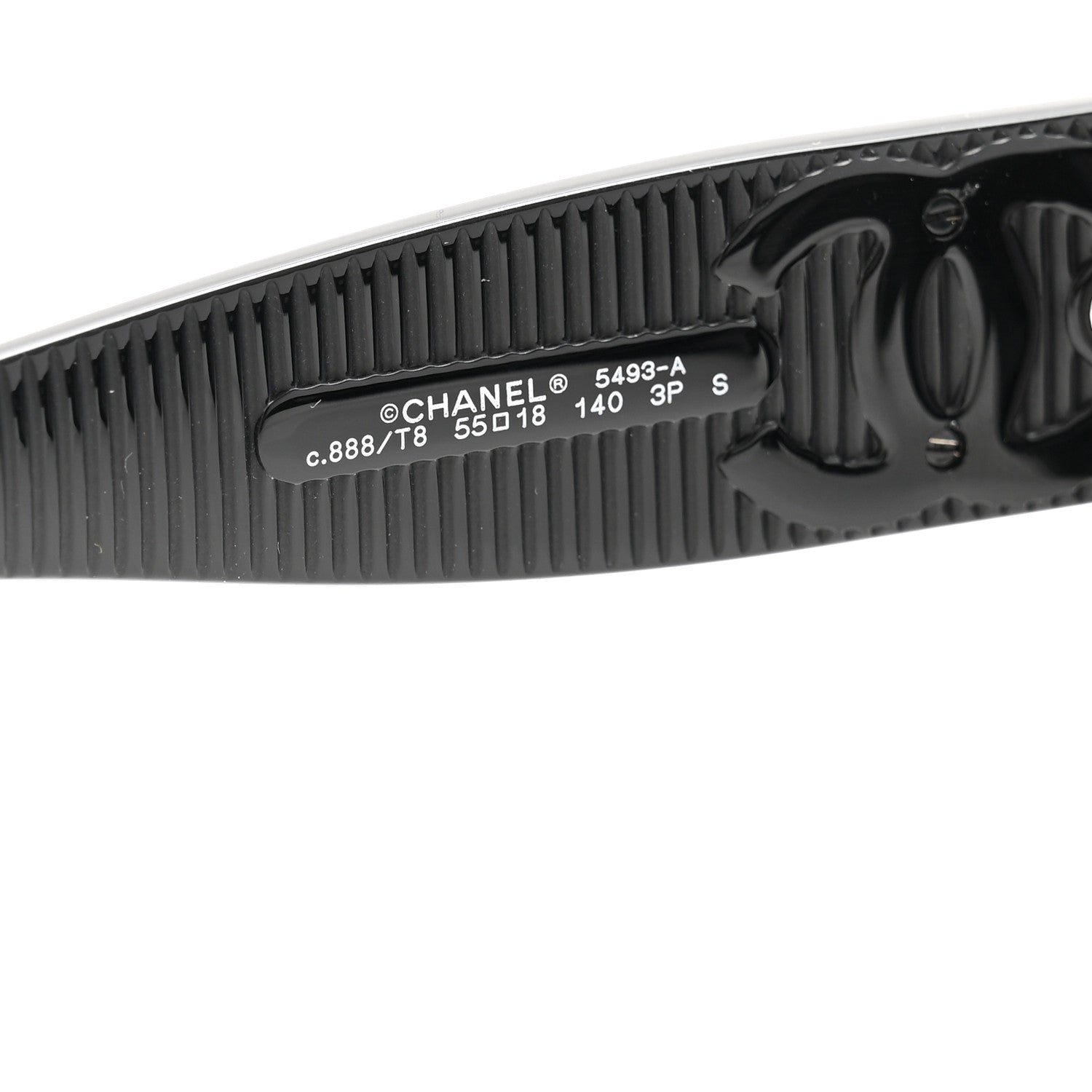 Chanel Acetate Polarized Rectangle Sunglasses 5493-A Black 5 of 7
