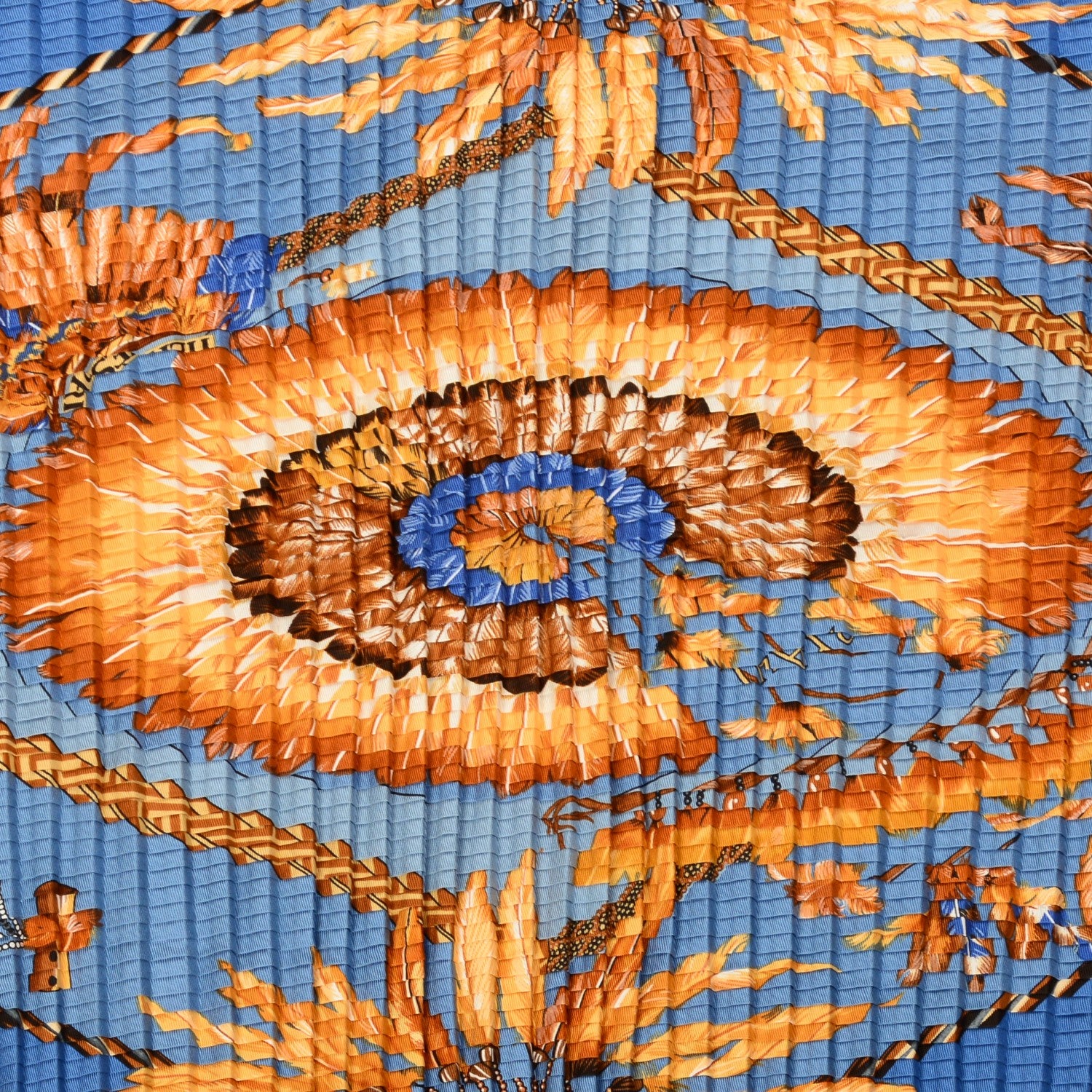 Hermes Silk Plisse Brazil Scarf 90 2 of 5