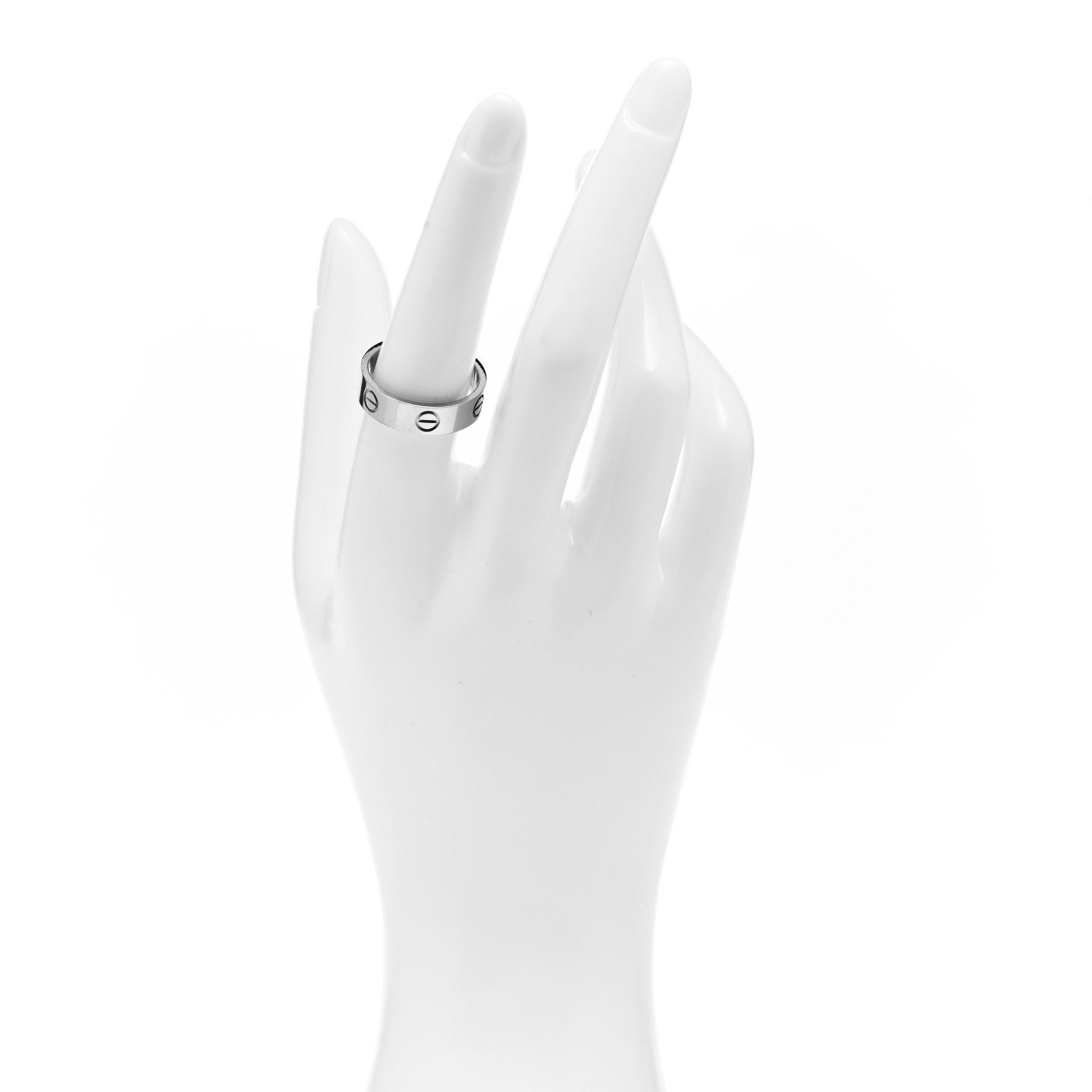 Cartier 18K White Gold 5.5 LOVE Ring 56 7.75 2 of 4