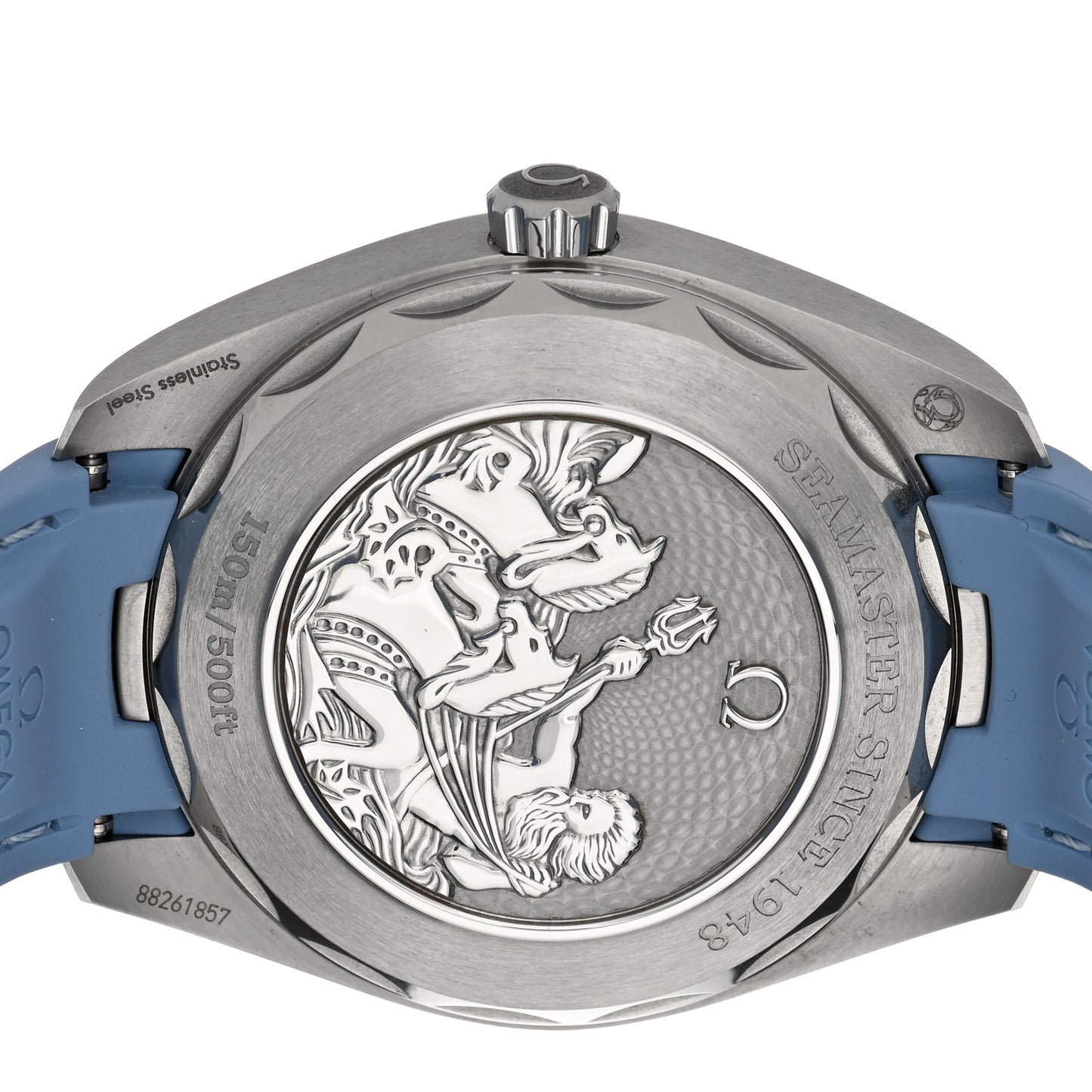 Stainless Steel Rubber 41mm Seamaster Aqua Terra 150M Co-Axial Automatic Watch Blue 220.12.41.21.03.008