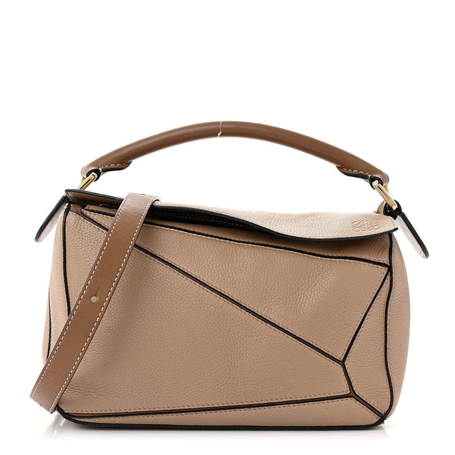 Grained Calfskin Small Puzzle Bag Sand Mink