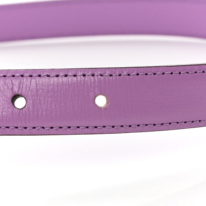Gucci Azalea Calfskin Enamel Monochrome Double G 20mm Belt 75 30 Wisteria Chic 6 of 7