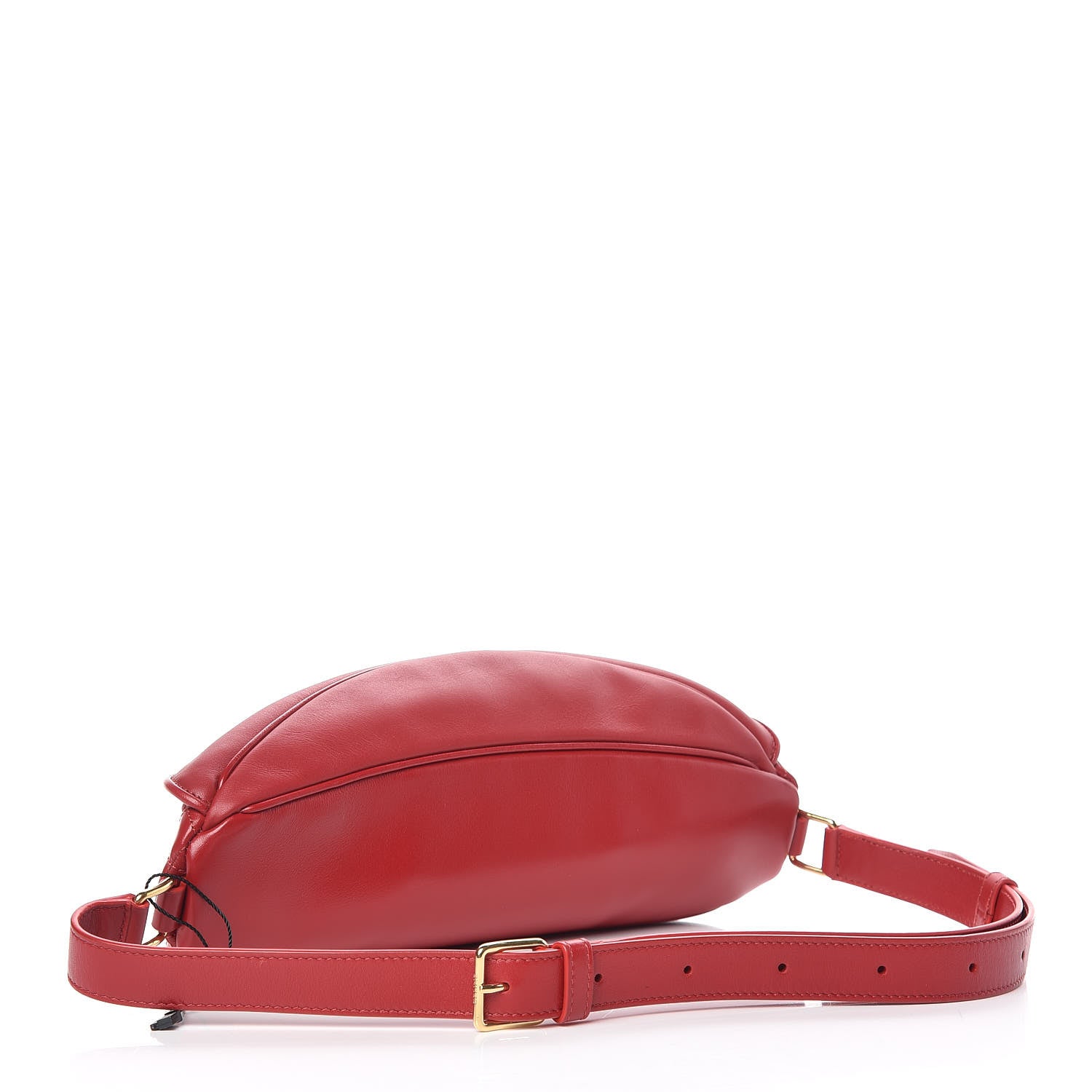 Celine Calfskin Quilted C Charm Belt Bag Red 3 of 10