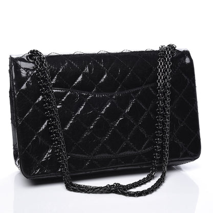 Chanel Distressed Patent Quilted 2.55 Reissue 226 Flap So Black 2 of 13