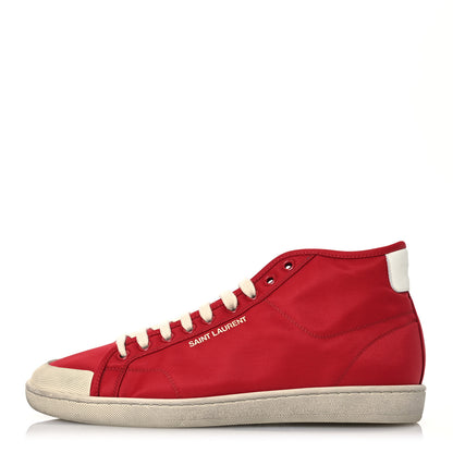 Saint Laurent Nylon Mens Court Classic SL/39 Mid Top 8 Banjar Red Coffee White 1 of 14