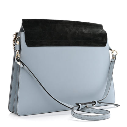 Chloe Calfskin Suede Medium Faye Shoulder Bag Fresh Blue Green 3 of 11