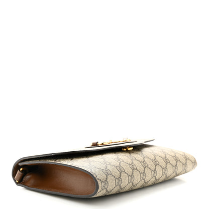 Gucci GG Supreme Monogram Azalea Calfskin Web Small Horsebit 1955 Crossbody Bag Beige Ebony Brown Sugar 4 of 10