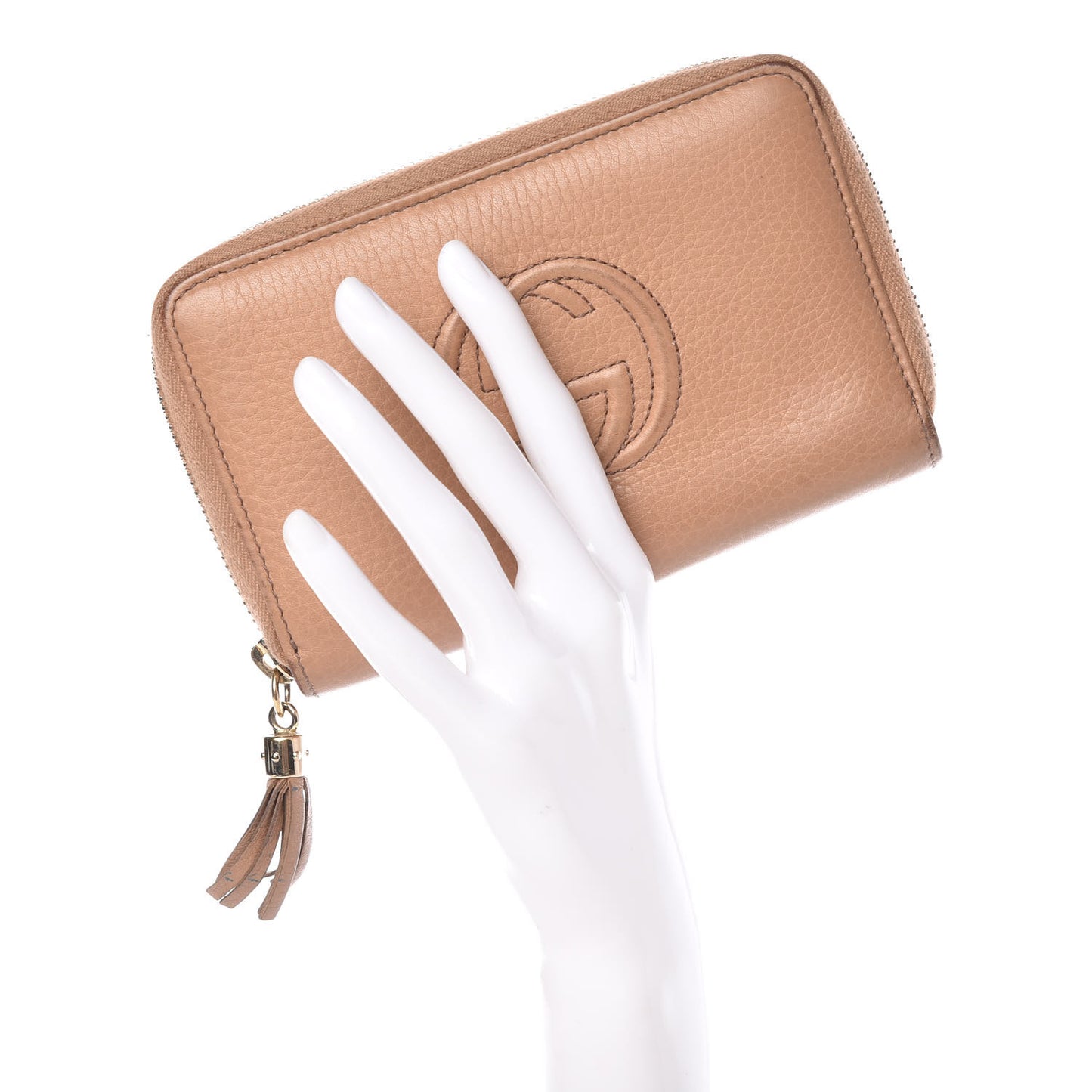 Calfskin Medium Soho Zip Around Wallet Camelia