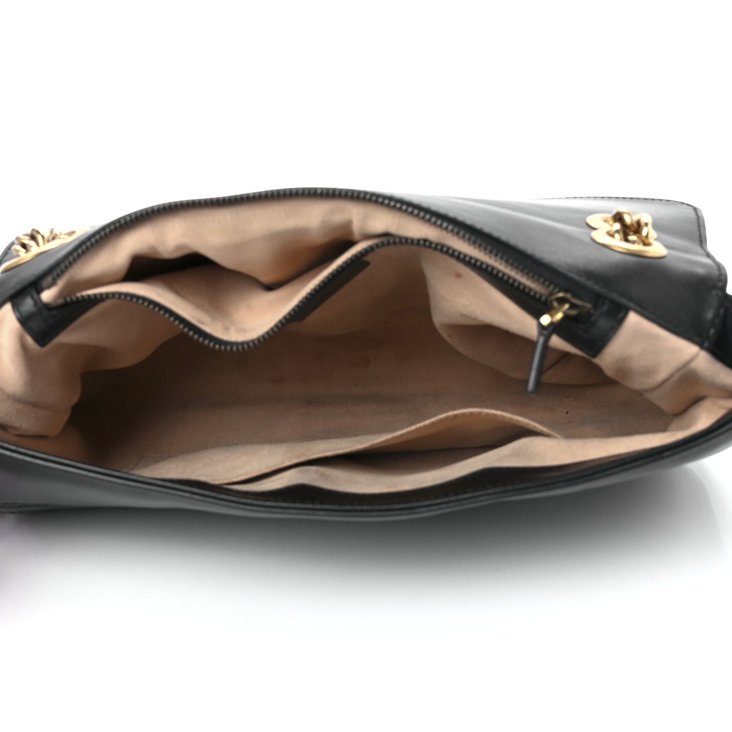 Calfskin Matelasse Medium GG Marmont Shoulder Bag Black
