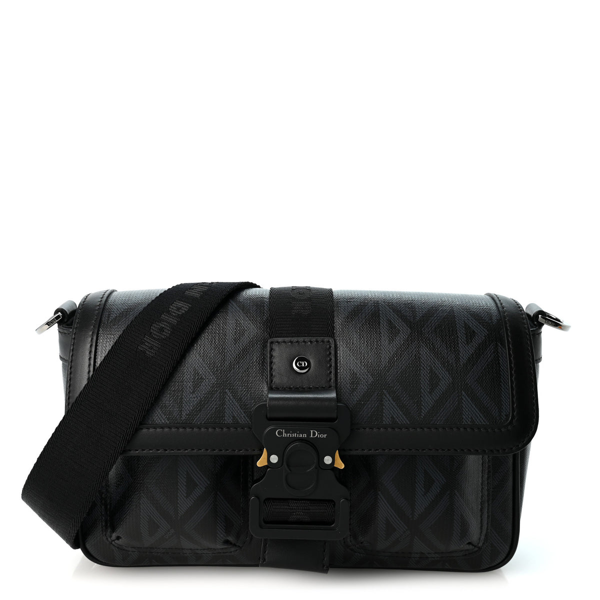 Coated Canvas CD Diamond Hit The Road Bag Black