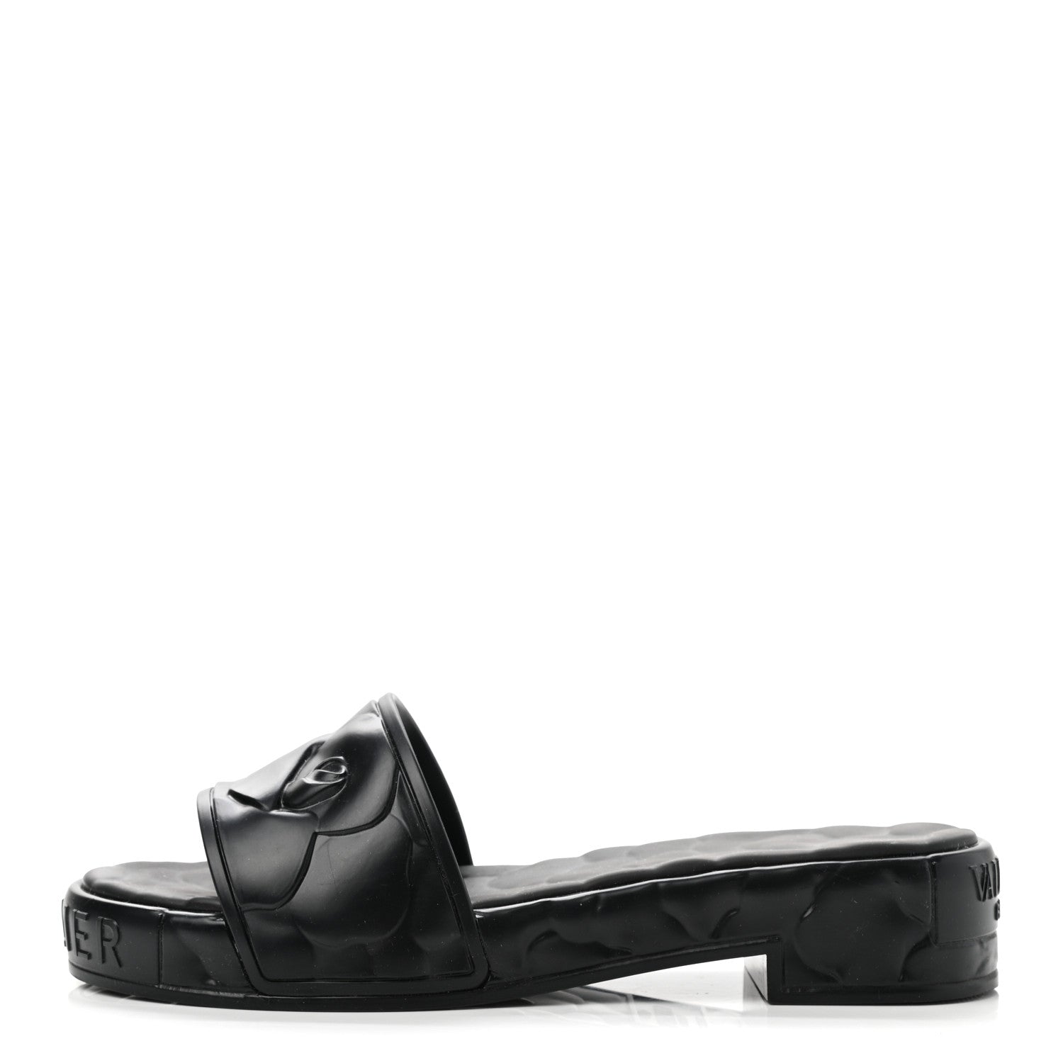 Valentino Garavani Rubber Atelier 03 Rose Edition 25/40mm Platform Slide Sandals 39 Black 1 of 8