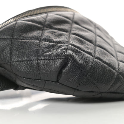 Chanel Grained Calfskin Quilted Waist Belt Bag Black 10 of 11