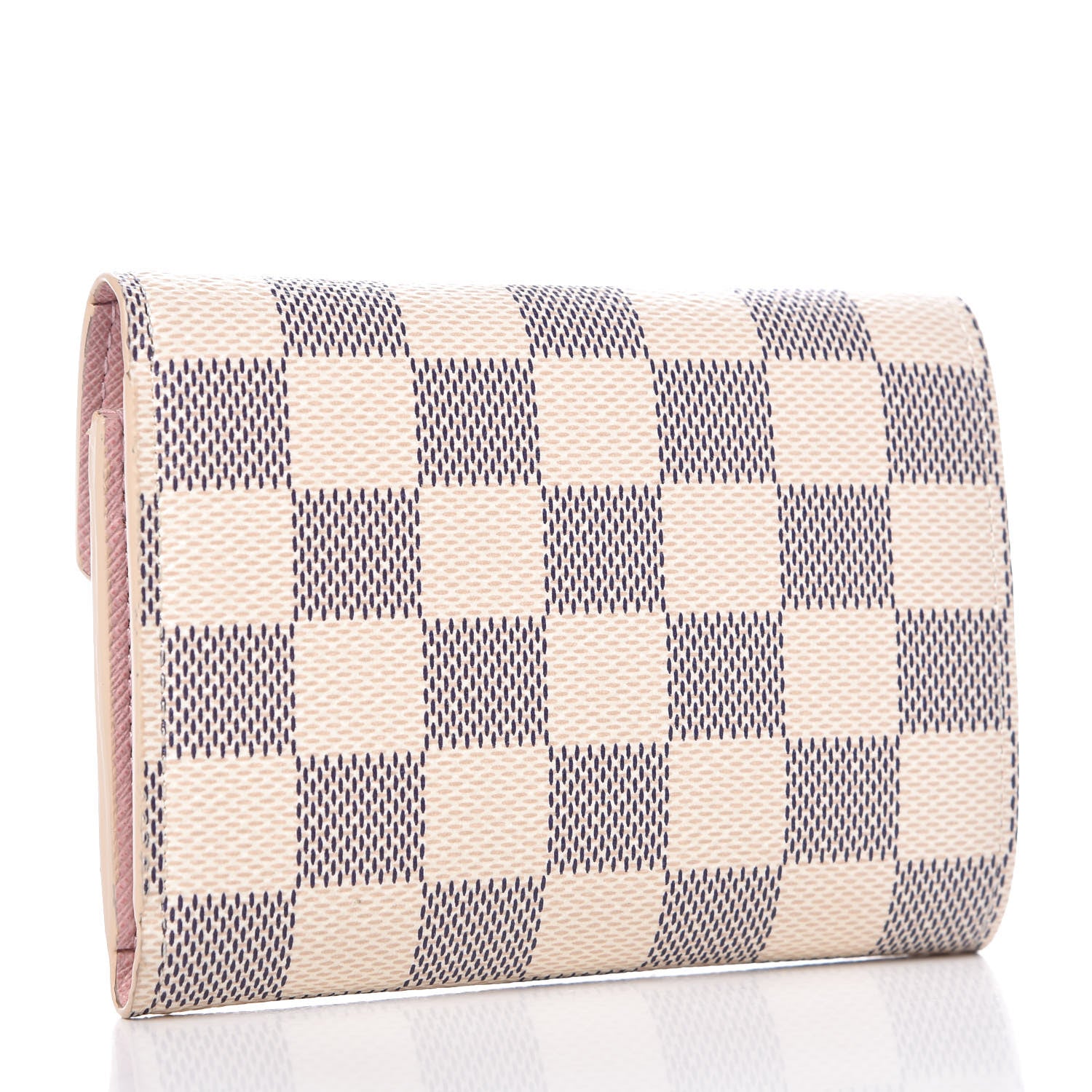 Louis Vuitton Damier Azur Victorine Wallet Rose Ballerine 3 of 7
