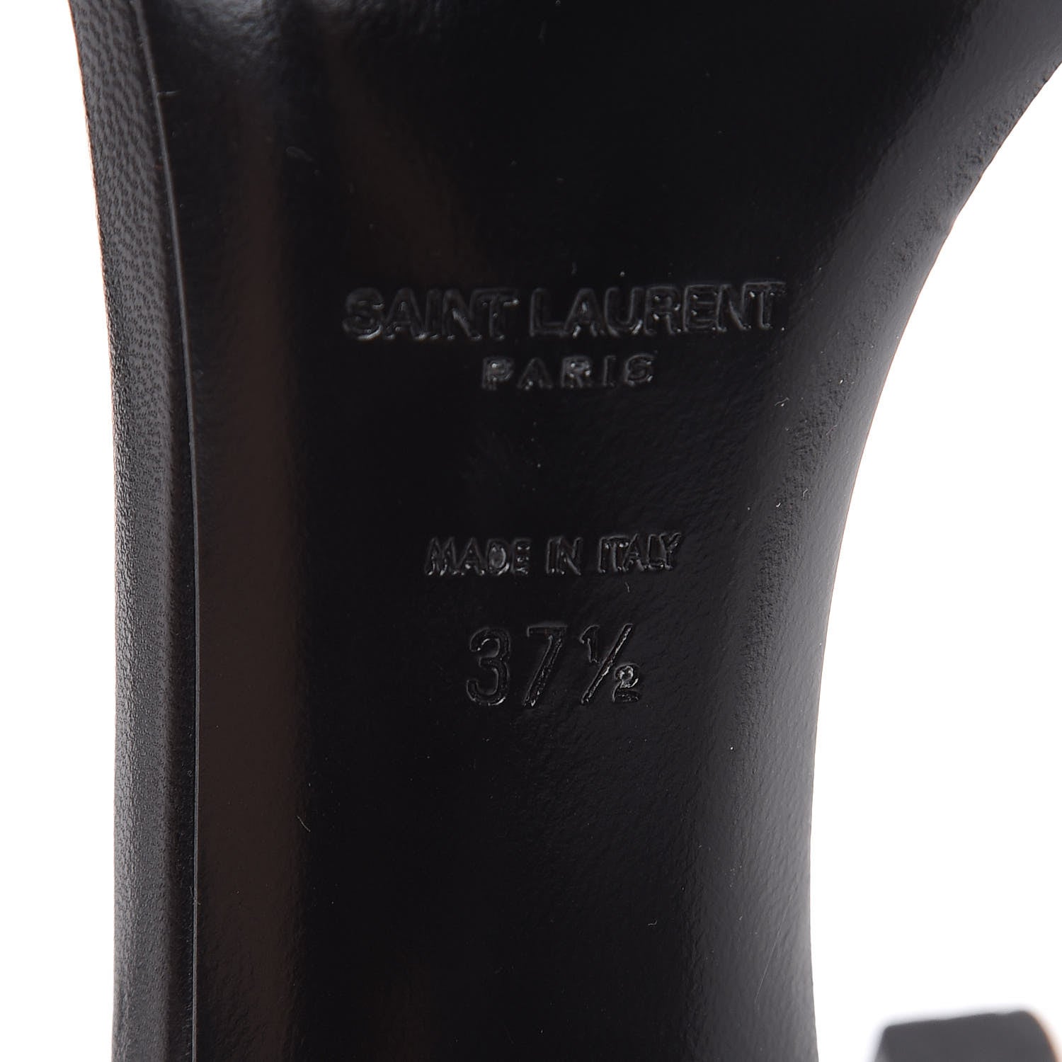 Saint Laurent Calfskin Amber 105 Ankle Strap Sandals 37.5 Black 9 of 13
