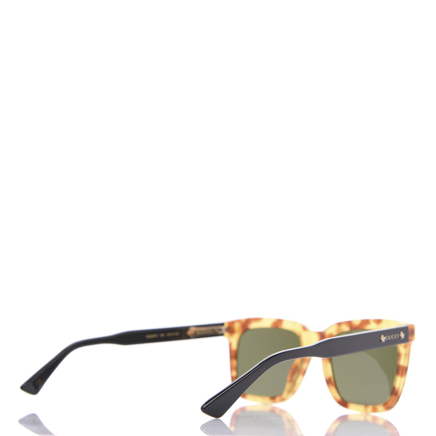 Gucci Acetate Square Frame Sunglasses GG0267S Havana 4 of 8